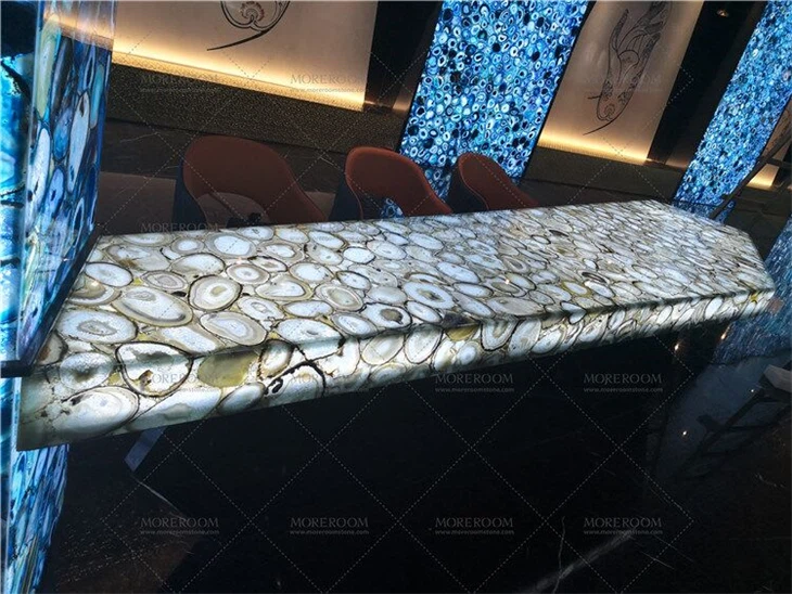New Design Marble With Led Lumi Stone Table