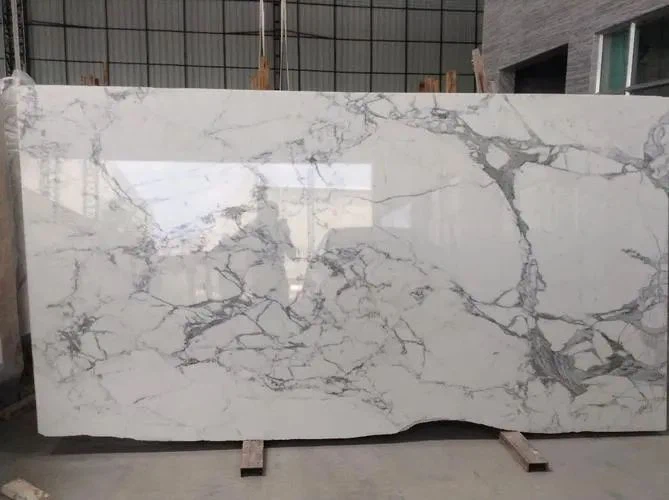 snow white marble slab