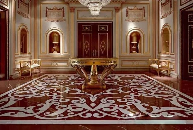 waterjet medallion floor tile